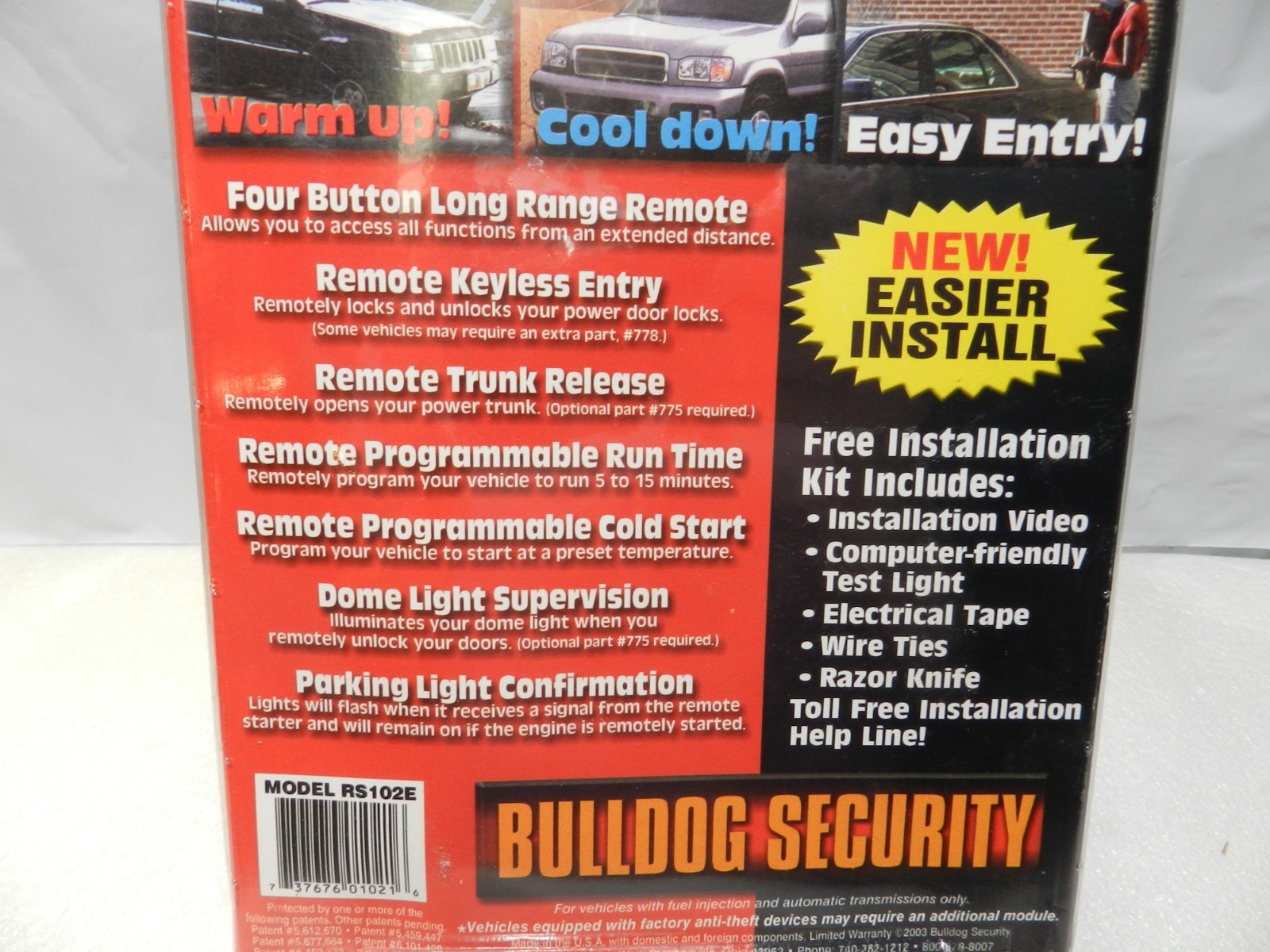 BULLDOG SECURITY Extended 800' Range REMOTE STARTER RS102E (Z95J)
