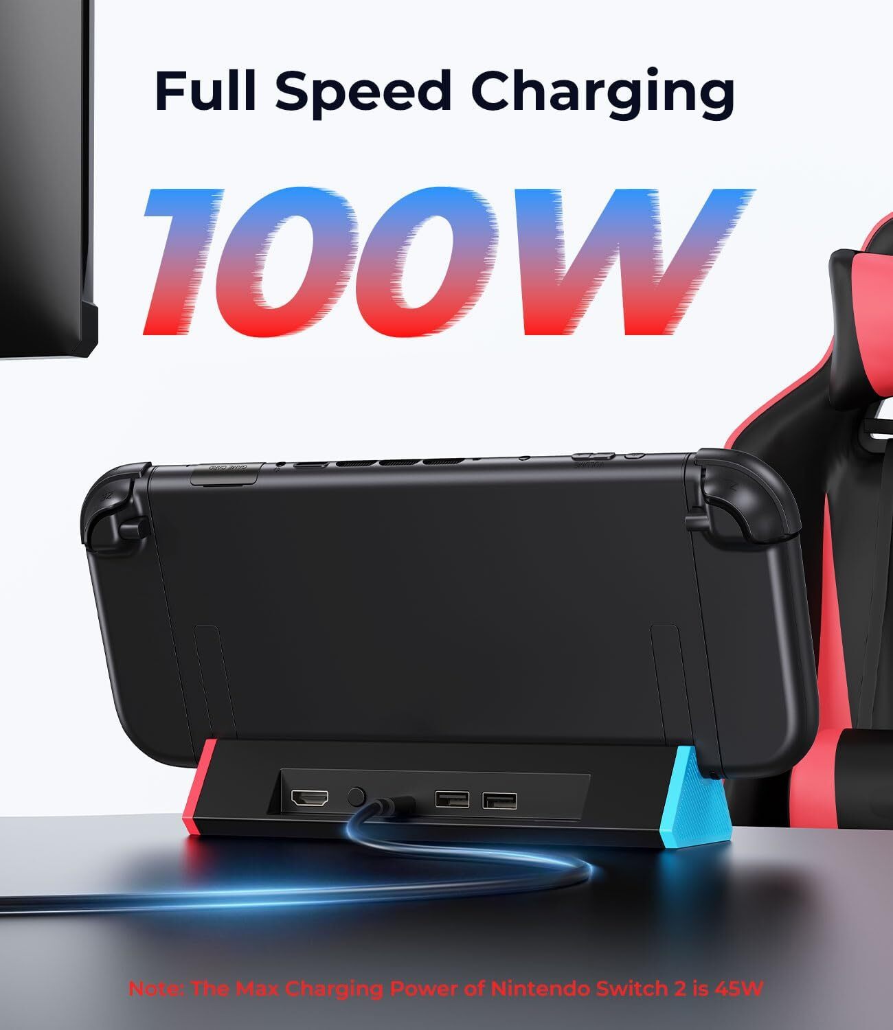 Charging Dock Station for Nintendo Switch 2 Type C to 4K HDMI-compatible USB 3.0