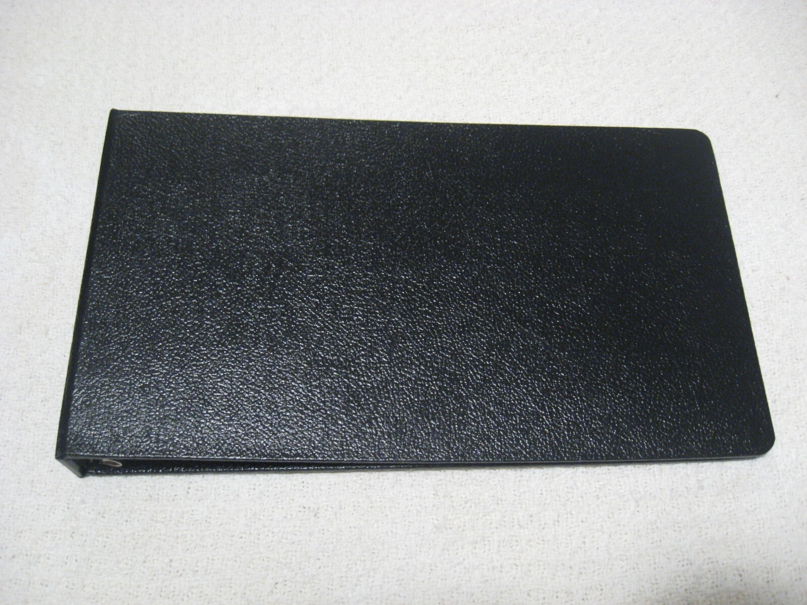 Vintage BINDERCRAFT 9" x 15" Hard Black Pebble Cover 1.5" 3-Ring Binder