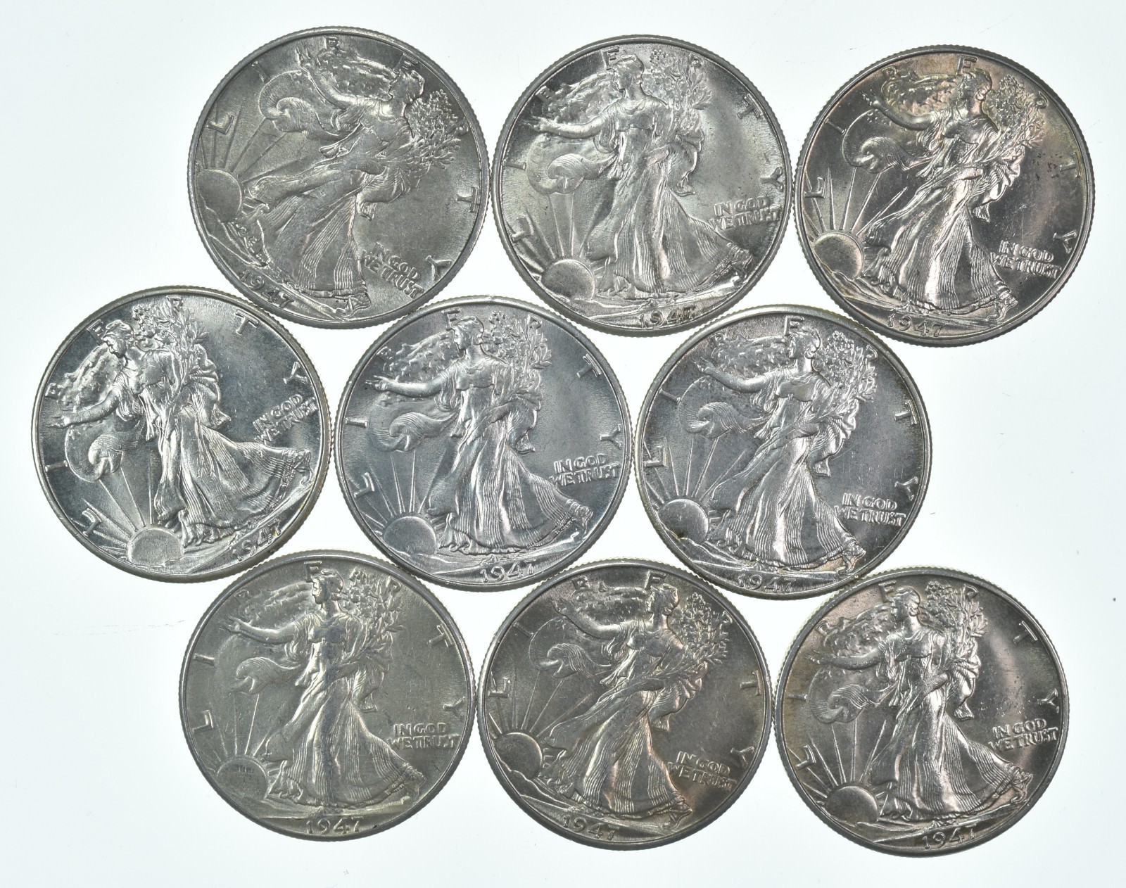 BU 1947-D Walking Liberty Half Dollar Uncirculated 90% Silver