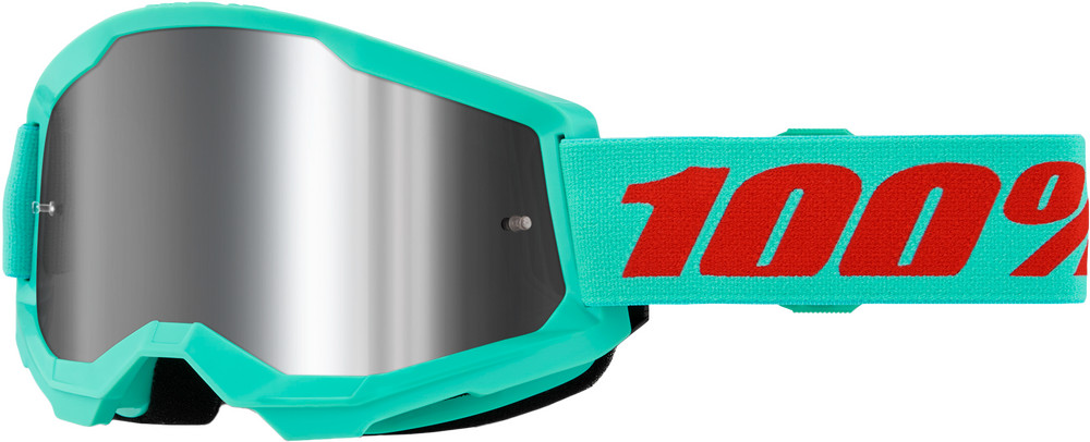 100-PERCENT Strata 2 Goggles Maupiti Mirror Silver Lens Offroad 50028-00020