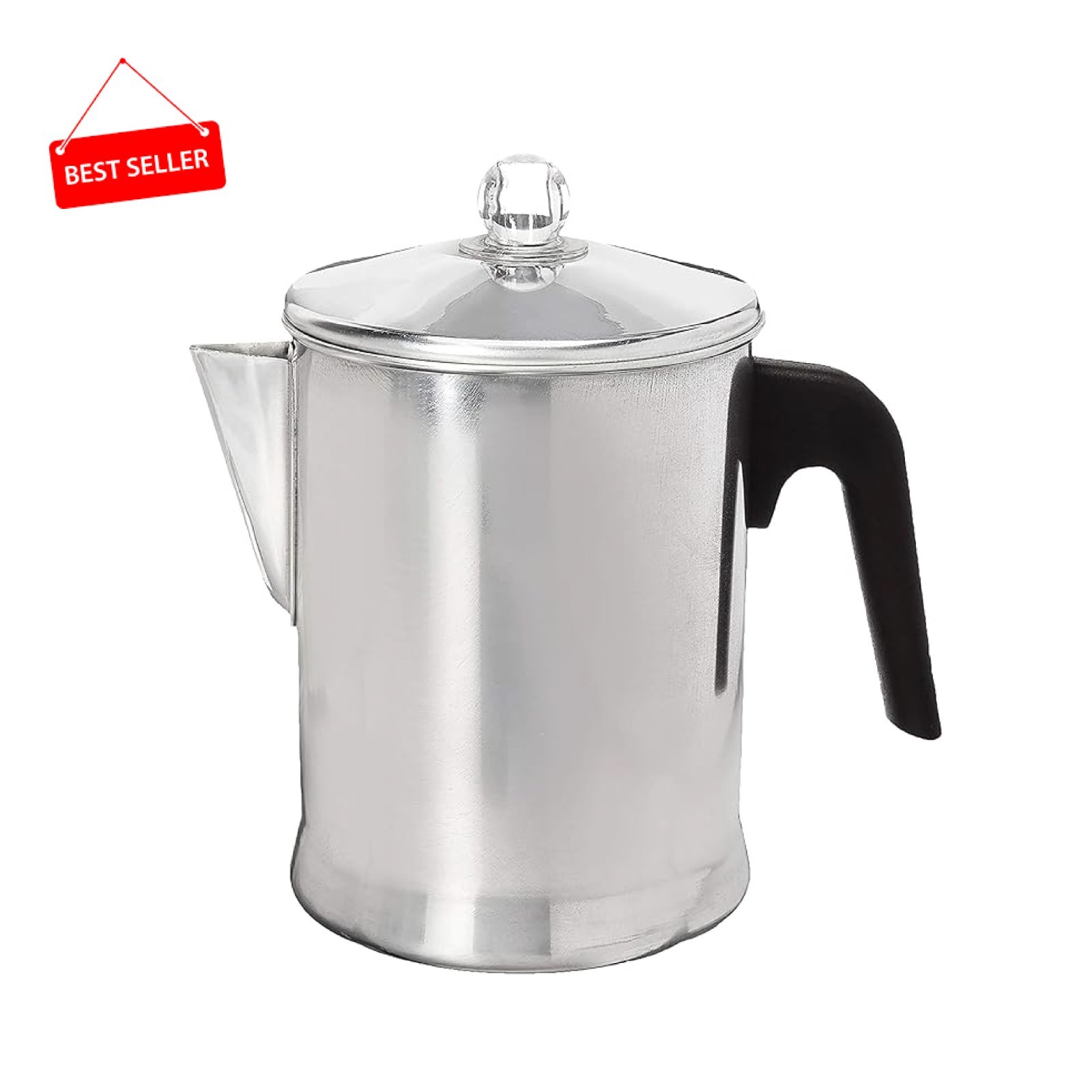 Heavy Duty Stove Top Percolator Coffee Pot Maker Aluminum Steel 9-Cup