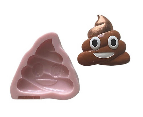 POOP EMOJI Silicone mold, food grade silicone, long life, for soap, fondant