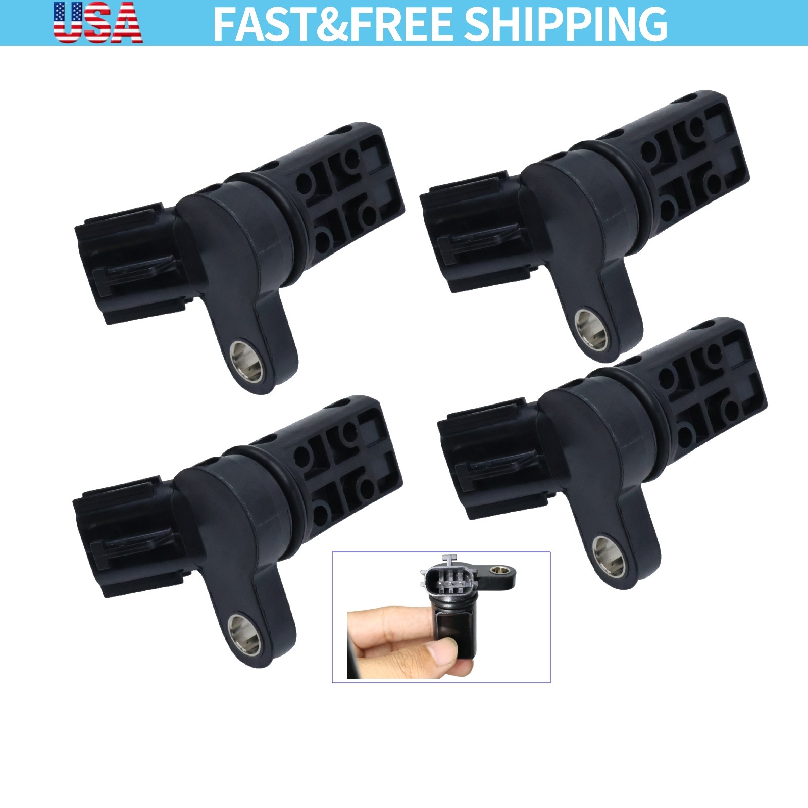 4PCS Engine Camshaft Crankshaft Sensor Fits For Nissan Titan 5.6L 2004-2015