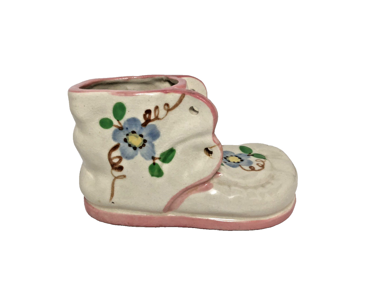 Mid Century Ceramic Planter Baby Shoe Boot Nursery Made in Japan