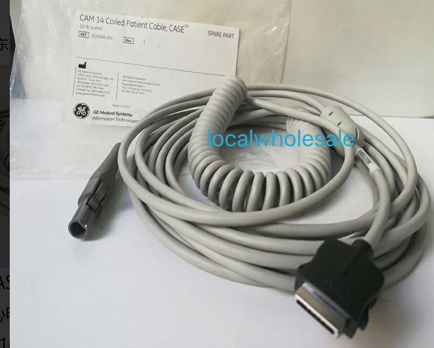 Original GE CAM-14 Coiled Patient Cable MAC5500 MAC5000 2016560-003