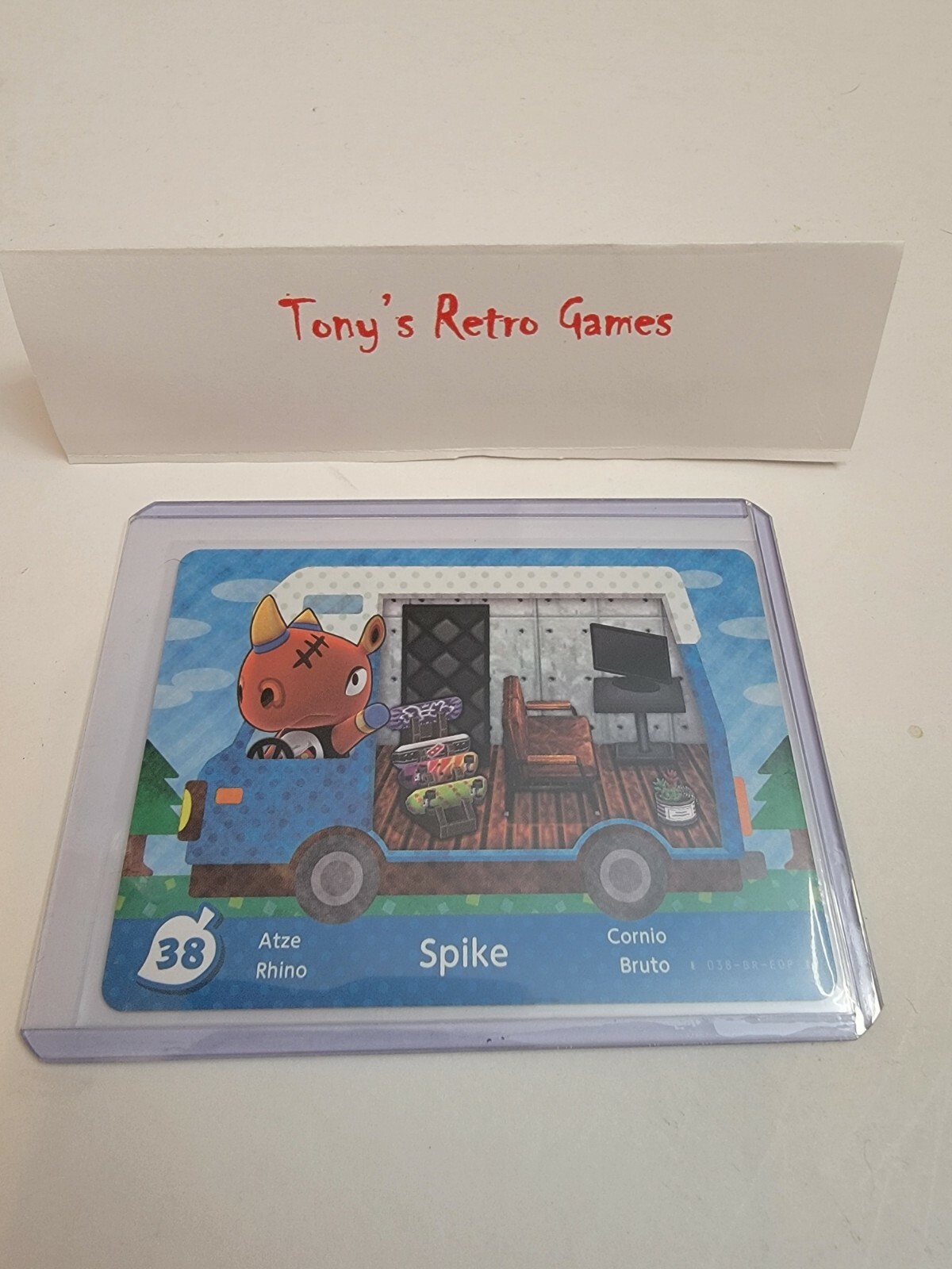 *EUROPEAN* 38 SPIKE WELCOME HOME NINTENDO ANIMAL CROSSING RV EUR AMIIBO CARD!!