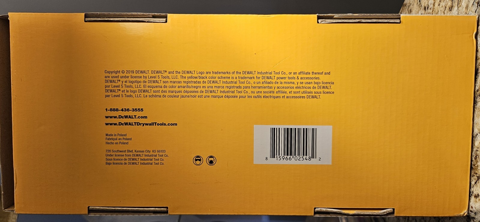 DEWALT 12" Drywall Finishing Trowel DXTT 2-961, Flat Blade 0.7mm, New In Box