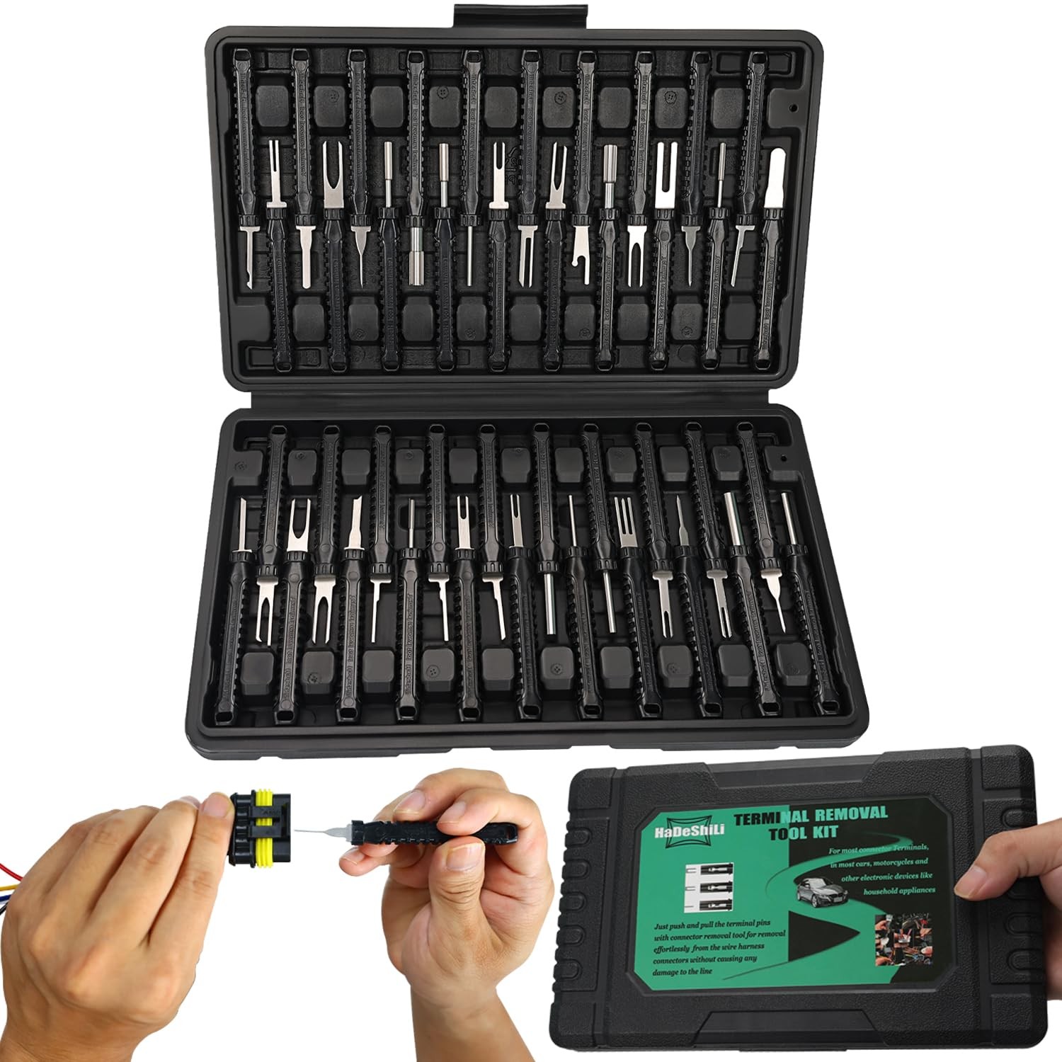 41 Pcs Terminal Pin Removal Tools with Blow-molded Case - Electrical Pin Remo...