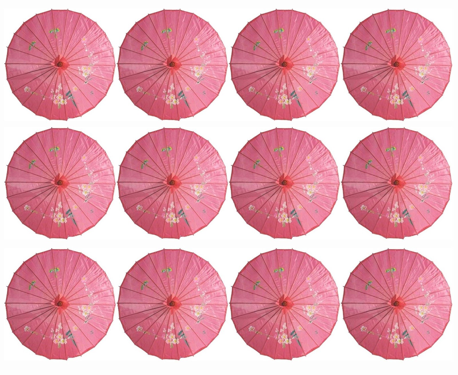 12 Pack Hot Pink Nylon Umbrella Parasol Photography Dance 22 in Kid Size 2169x12