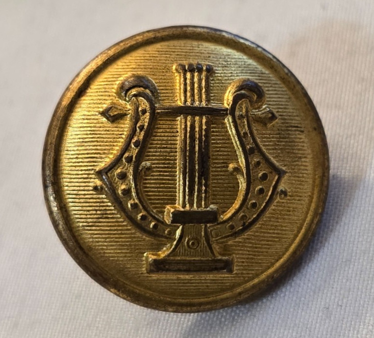 Vintage Military Musician Bandsman Superior Quality Uniform Button