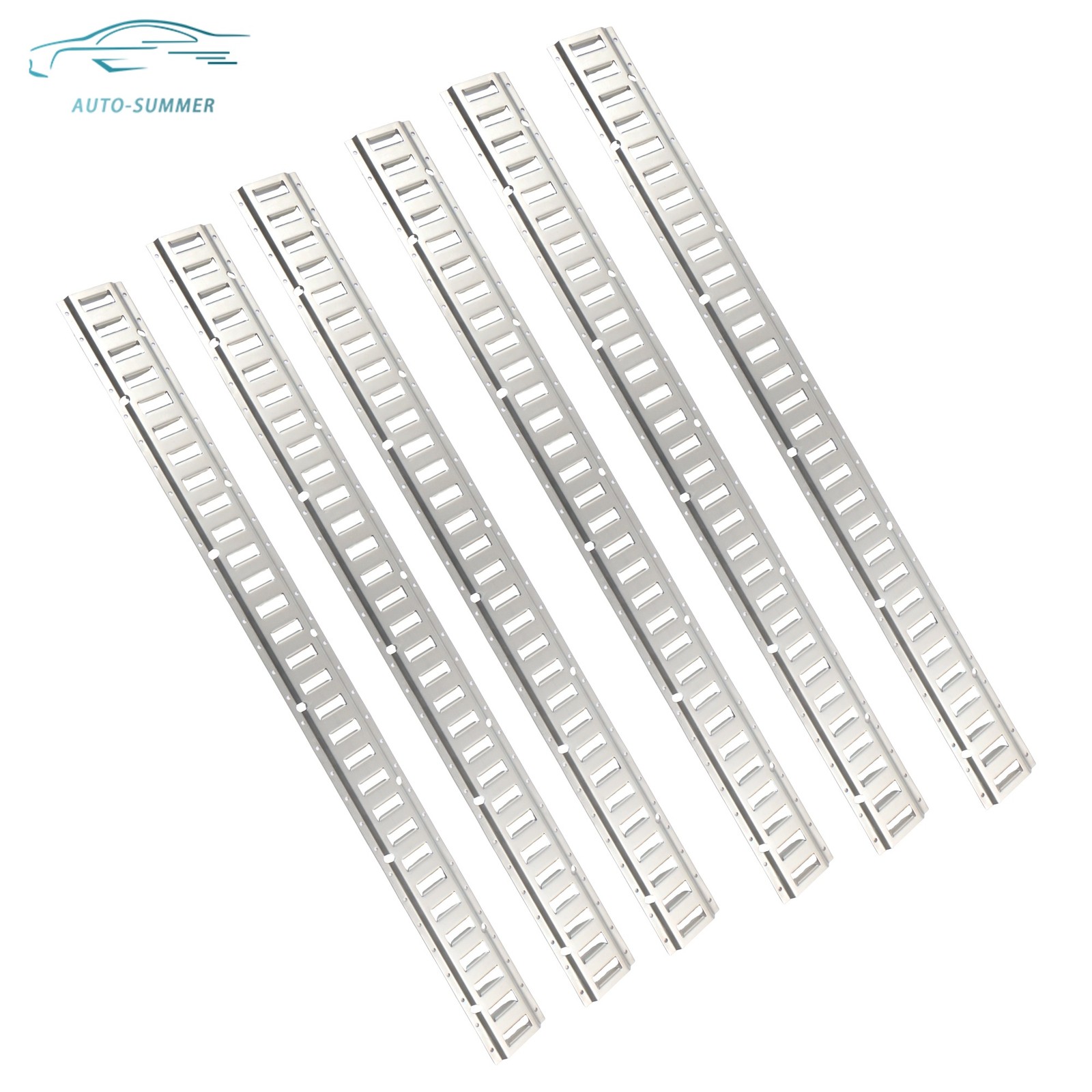 Set of (6) Galvanized Steel 5' Horizontal E-Track Rails for Trailers Trucks Van