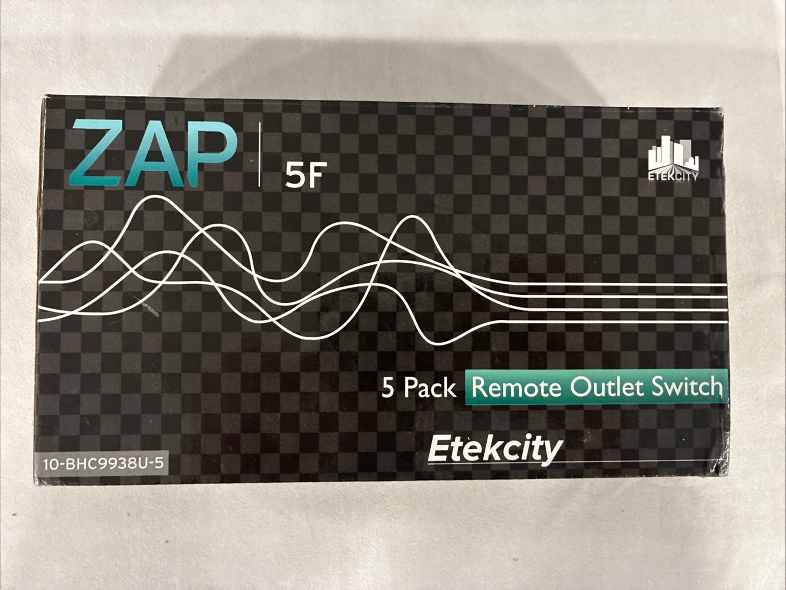 Pack of 5 - Etekcity Zap 5F 10-BHC9938U-5 White 1200-Watt Remote Outlet Switch