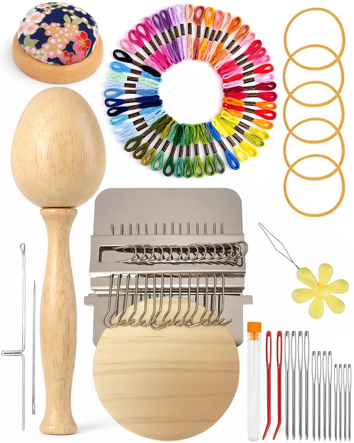 Knit Patch Kit, Mini Darning Loom, Darning Egg Weaving Tool Include Small Wea...