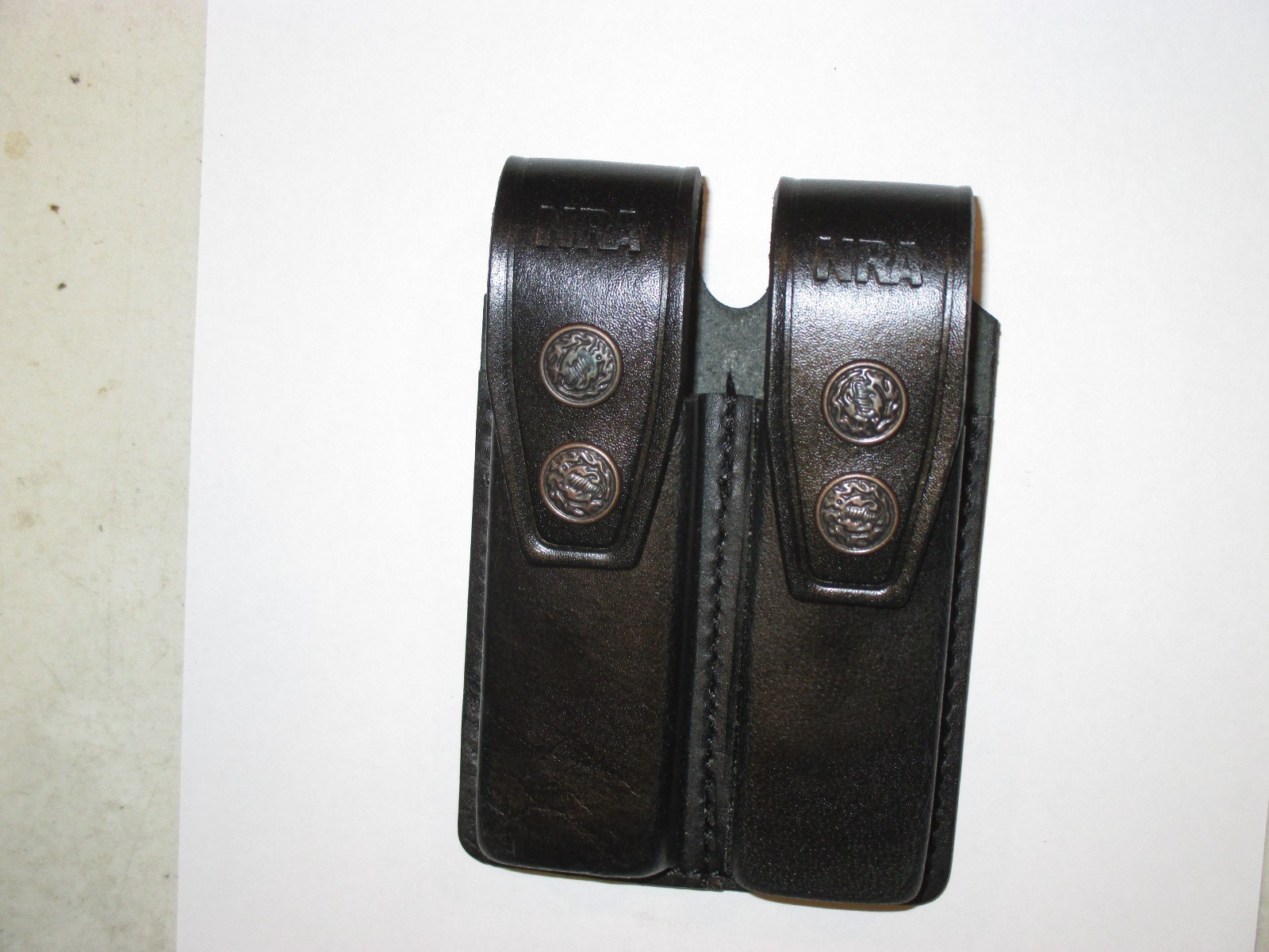 Leather Double Magazine Case .45 - Quantity of 6 - (003NR BLK x 6)