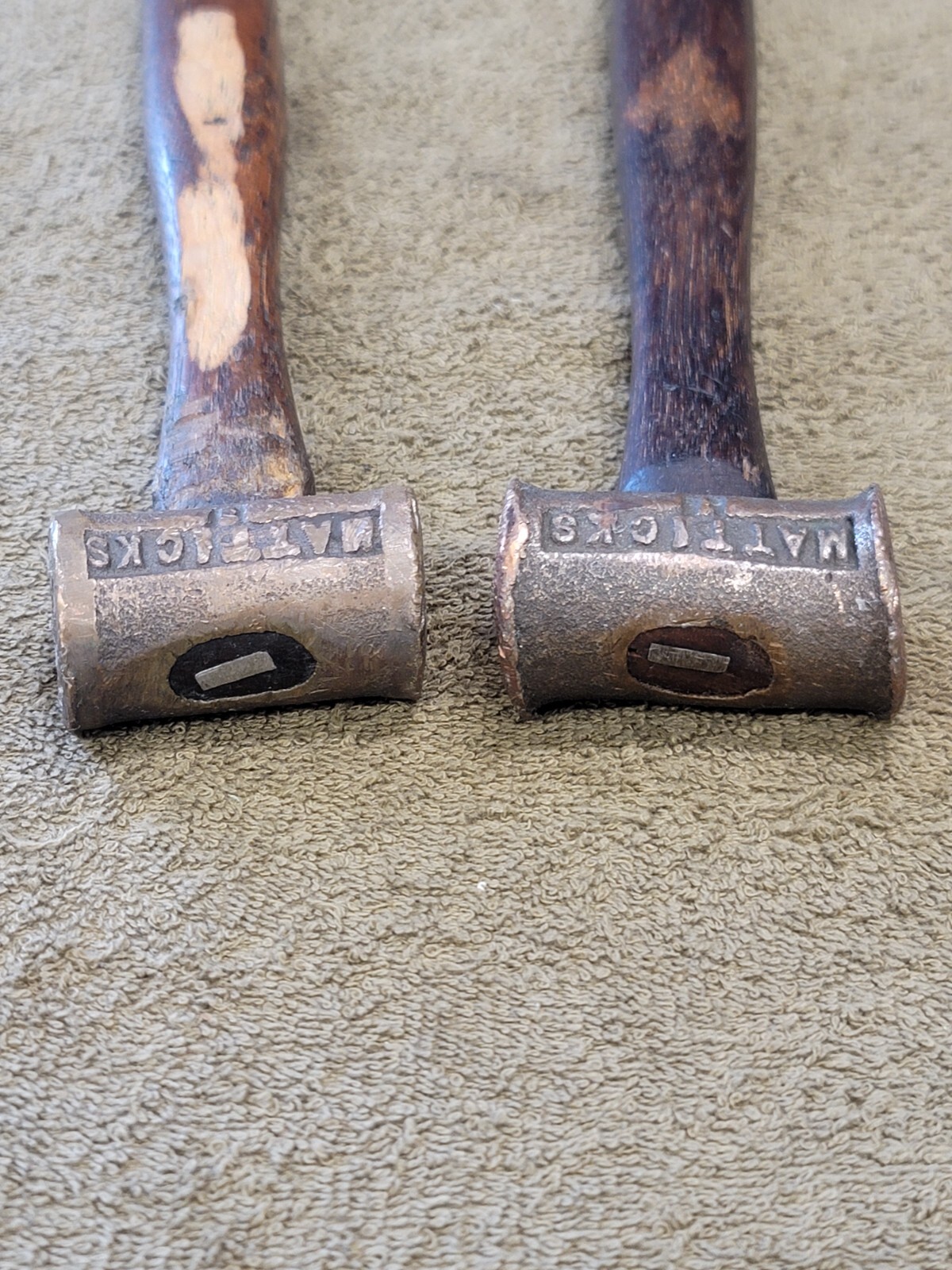 Matticks 1lb Tw Red Brass Dead Blow Hammer 16ozs BOTH