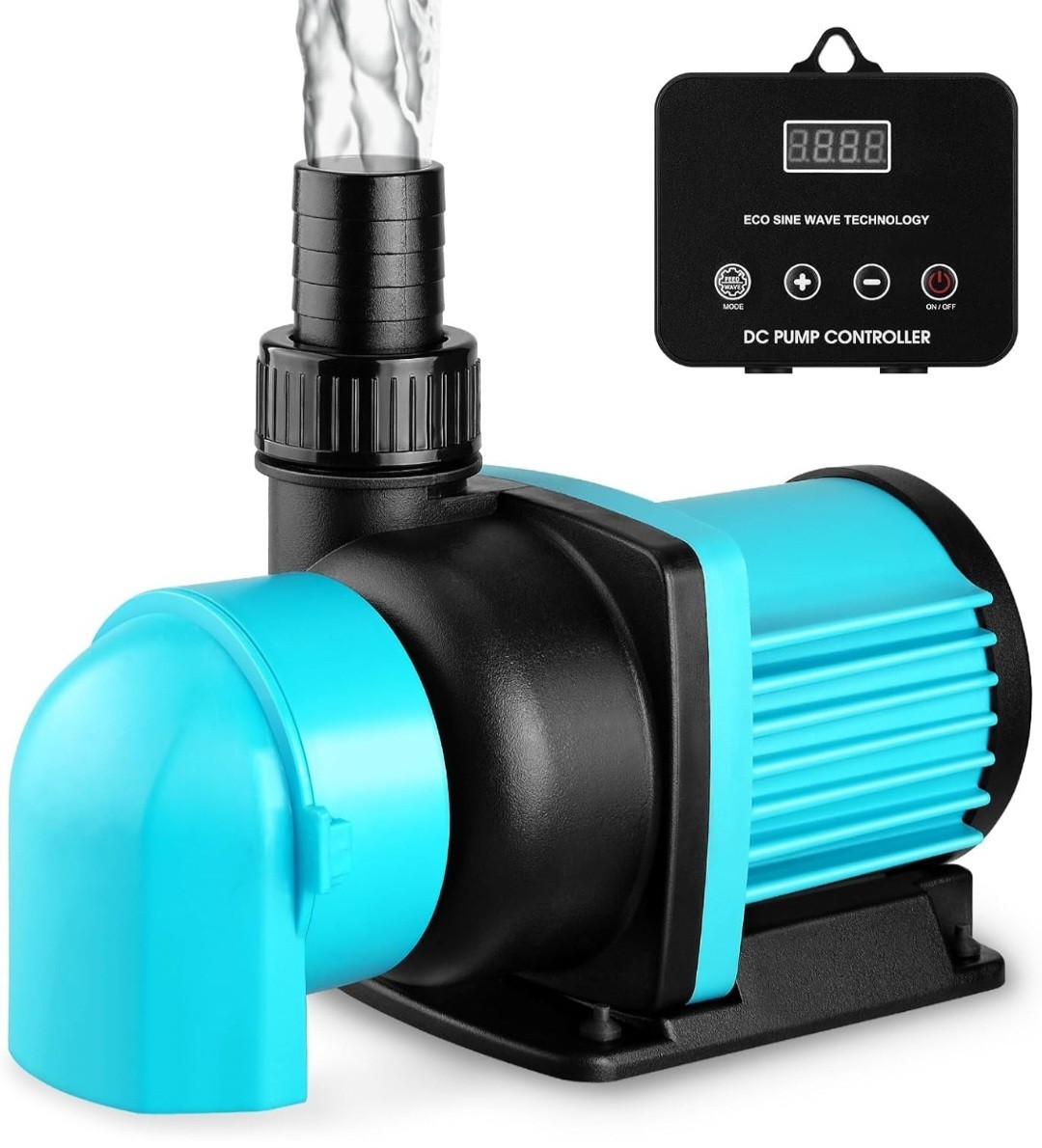 JEREPOND 3450GPH Aquarium Return pump with LCD display controller, DC 24V 95W...