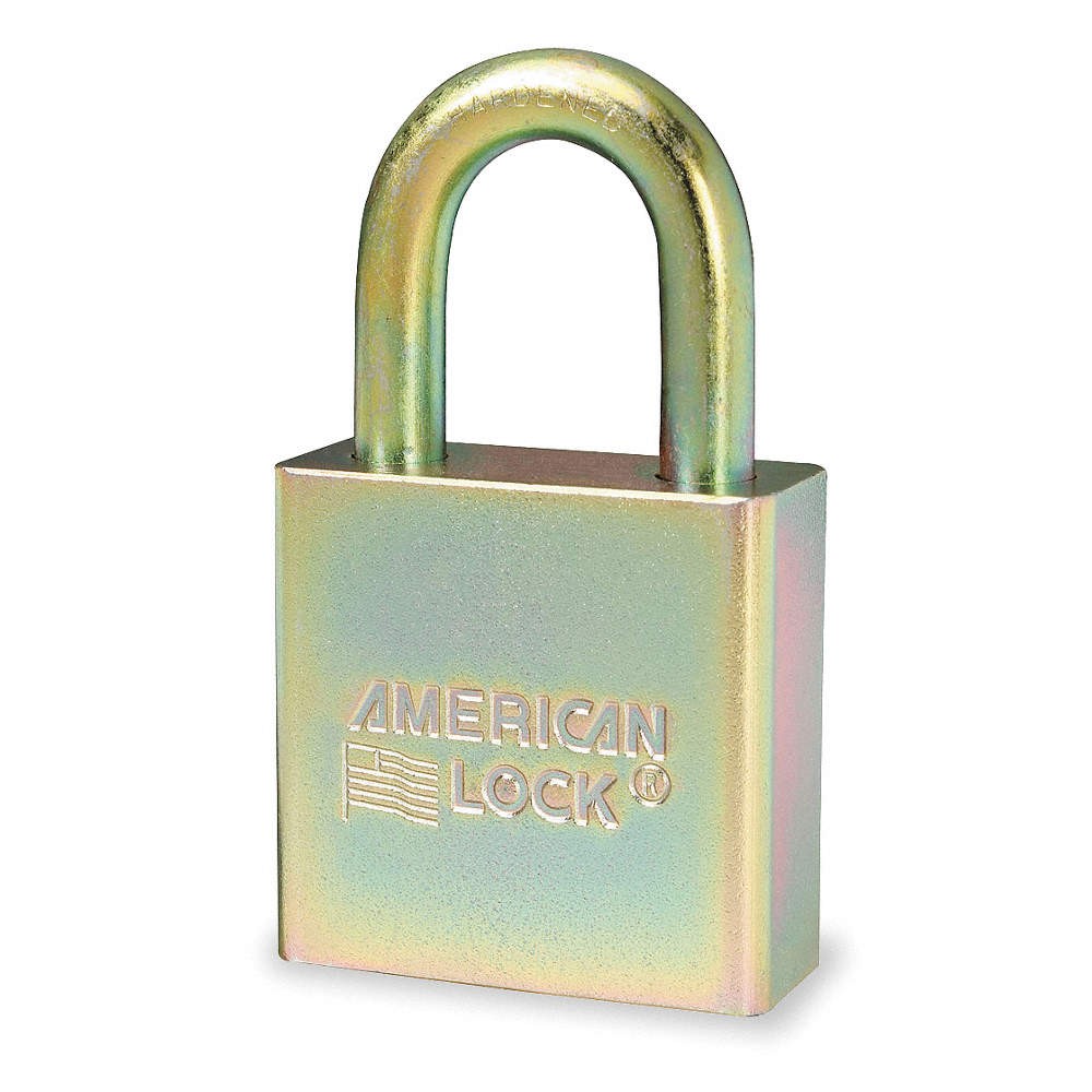 AMERICAN LOCK A5200GLN Keyed Padlock, 3/4 in,Rectangle,Silver 6DPY1
