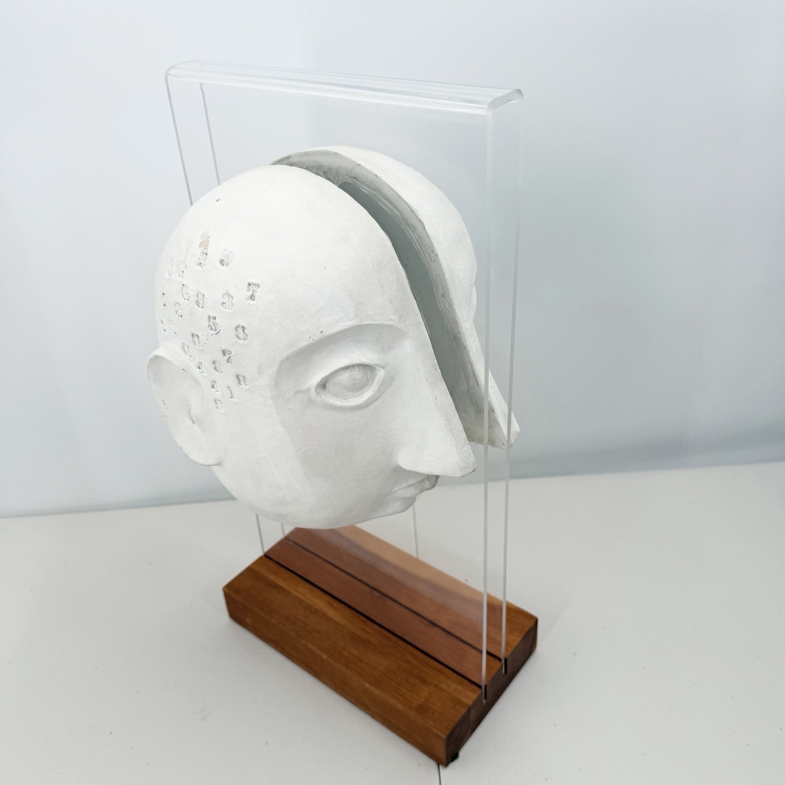 Vintage Bennington Pottery David Gil Ceramic Split Head Face Sculpture MCM Art