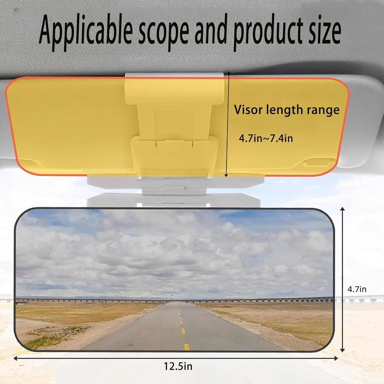 Day Night Universal HD Car Sun Visor Extension Car Anti Glare Driving Tac Visor