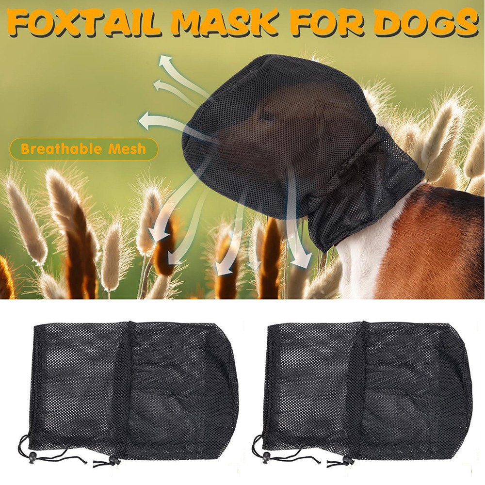 Dog Foxtail Mask Protector Field Net Guard Comfort Mesh for Hiking Outdoor US *