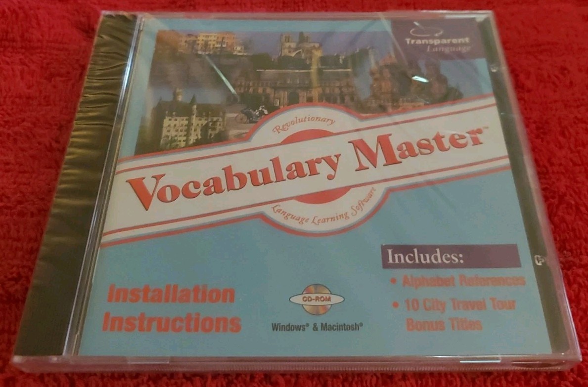 Vocabulary Master Cd-Rom Windows & MAC Installations Includes Alphabet  ☆Sealed