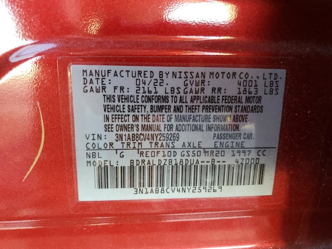 SENTRA 2022 Glove Box 4919150