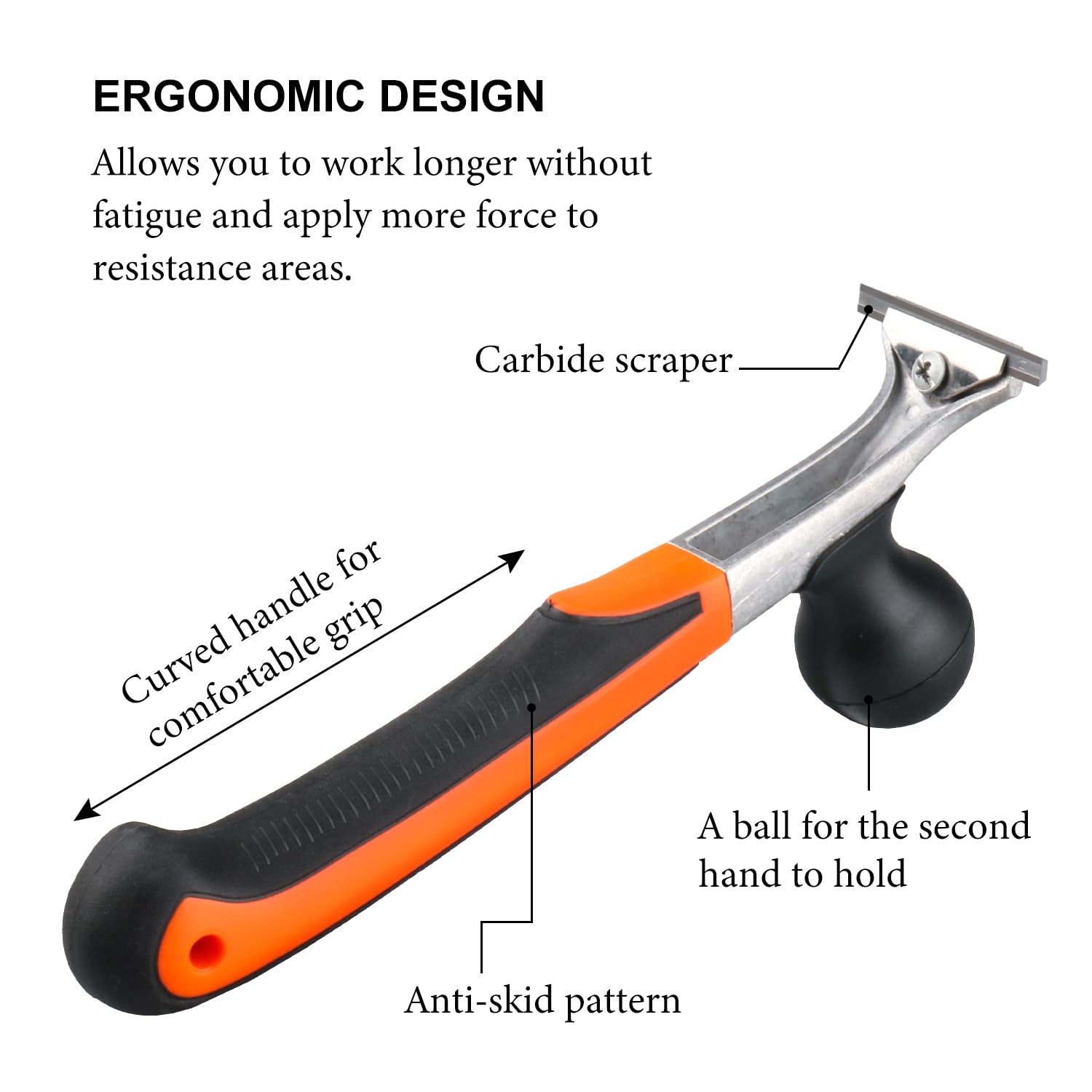 Premium Ergonomic Carbide Scraper,2-1/2",Scraper Tool for Removing Varnish, P...