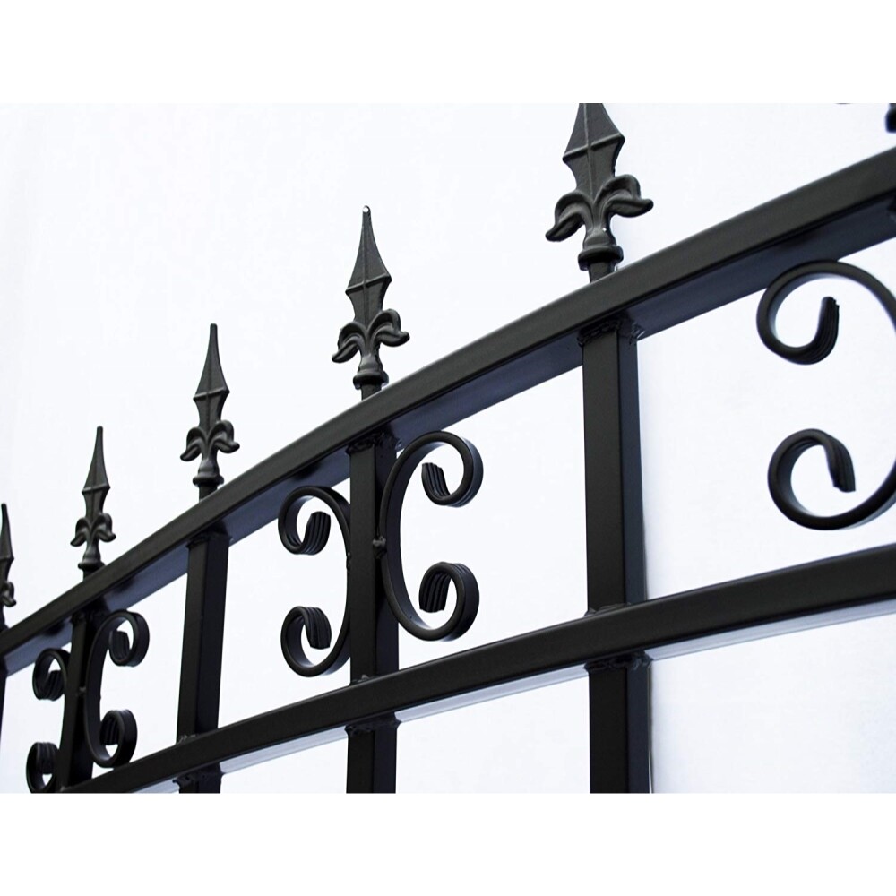 ALEKO Venice Style Ornamental Steel Garden Pedestrian Gate 5'x4' Black