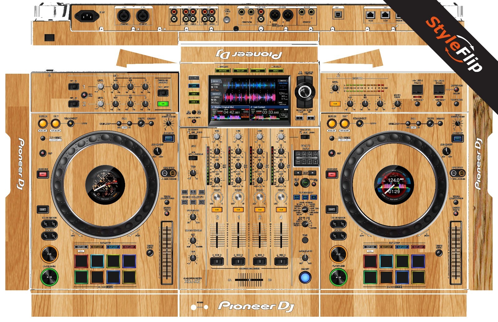 PIONEER XDJ-XZ | Wood 5 | Protective Decal | StyleFlip Skins