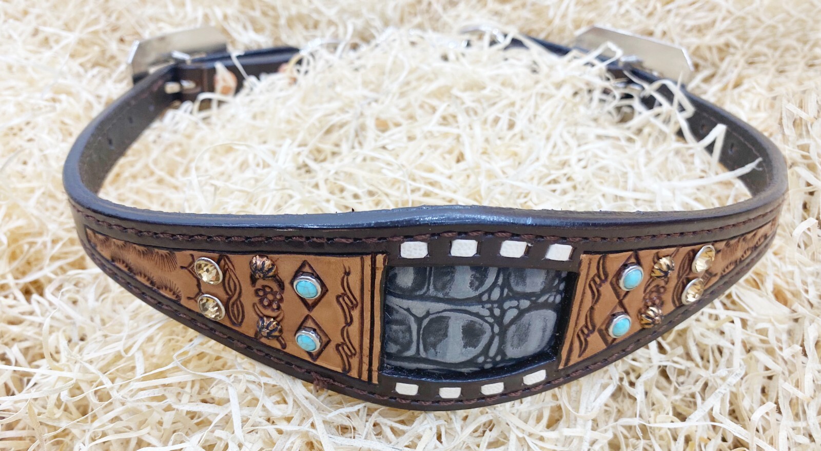 MOUSM Decorated Wither Strap for Horse, Adjustable 23-30" Long x 1.75" Wide
