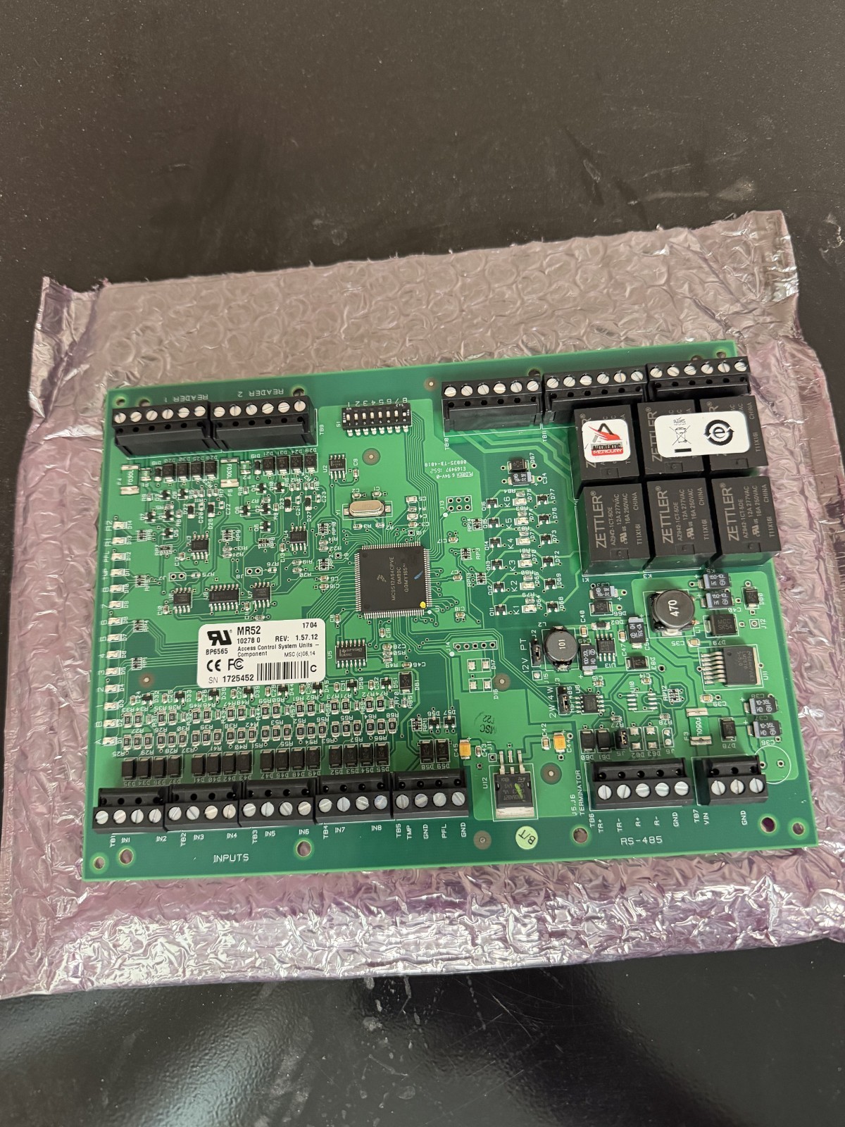 Mercury MR52 Dual Reader Interface Board Access Control New Never Installed