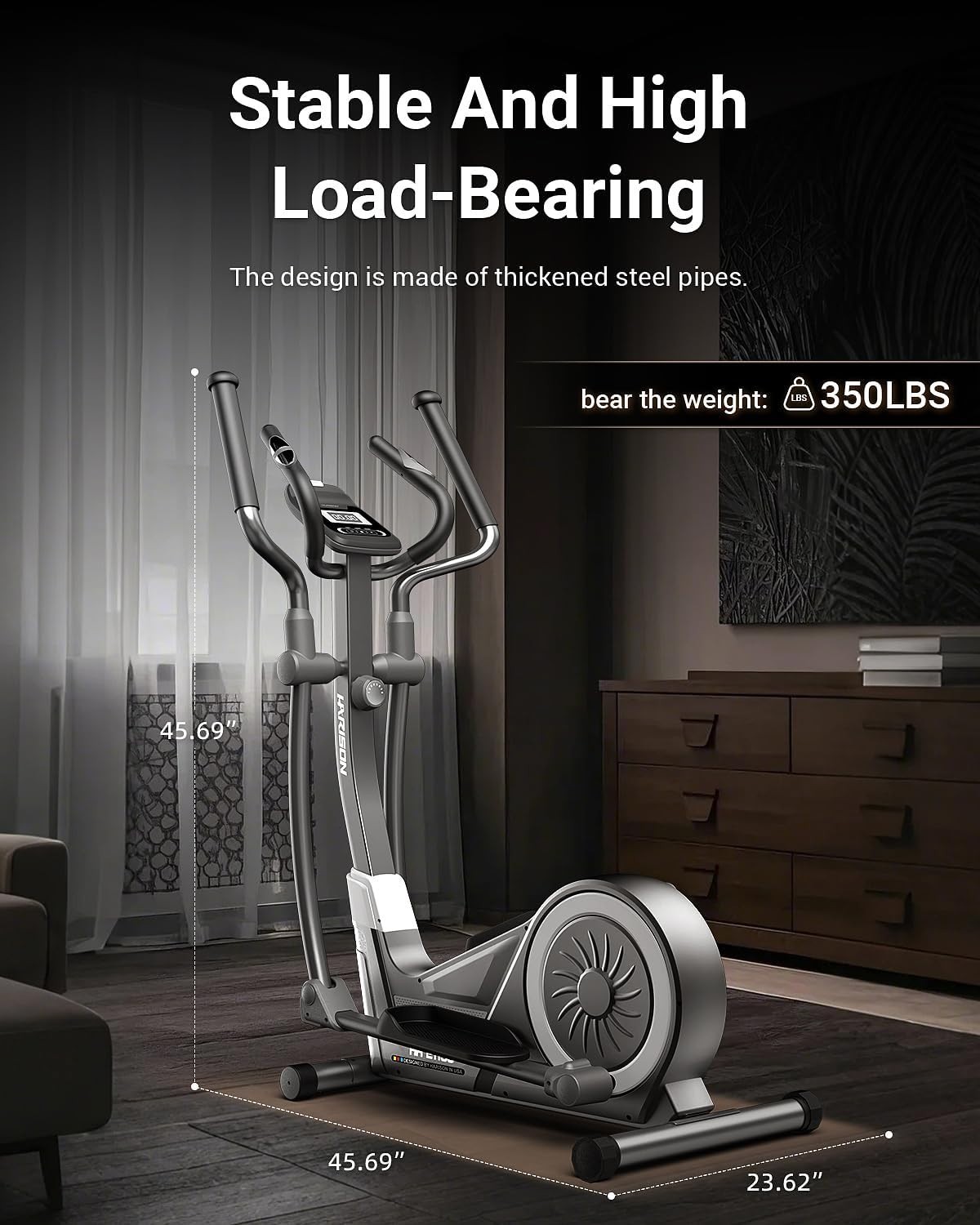 HARISON Elliptical Machine for Home 350 LBS Capacity with HARISON Bluetooth
