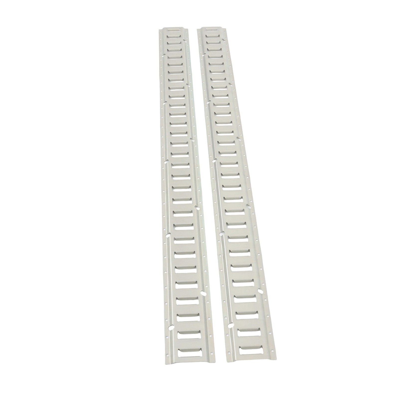 E Track Tie Down Rail Kit Silver Galvanized Carbon Steel Replacement Durable