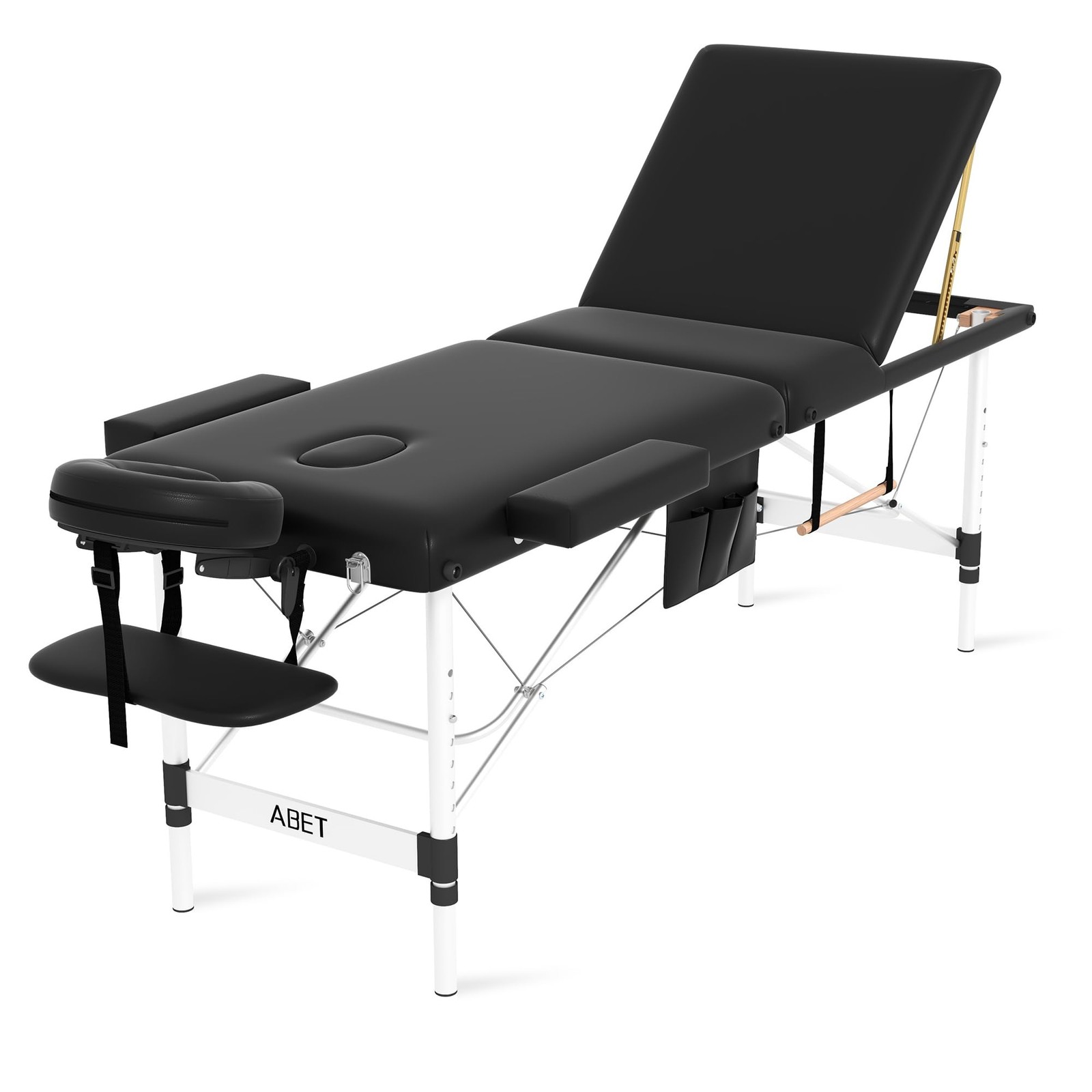 ABET Portable 3-Fold Massage Table, Height Adjustable and Compact | Durable L...