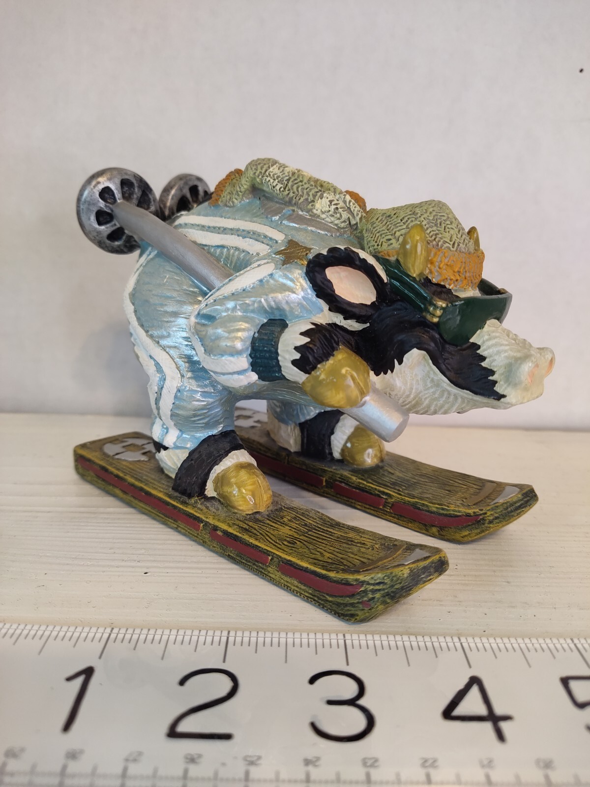 Highway Holsteins on skis Downhill Skiing Cow With Goggles VTG