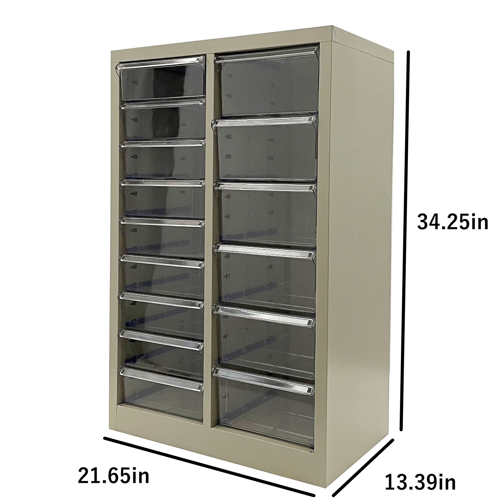 15 Drawers Vertical File Cabinet Office Storage Organizer Medium+Large Drawer