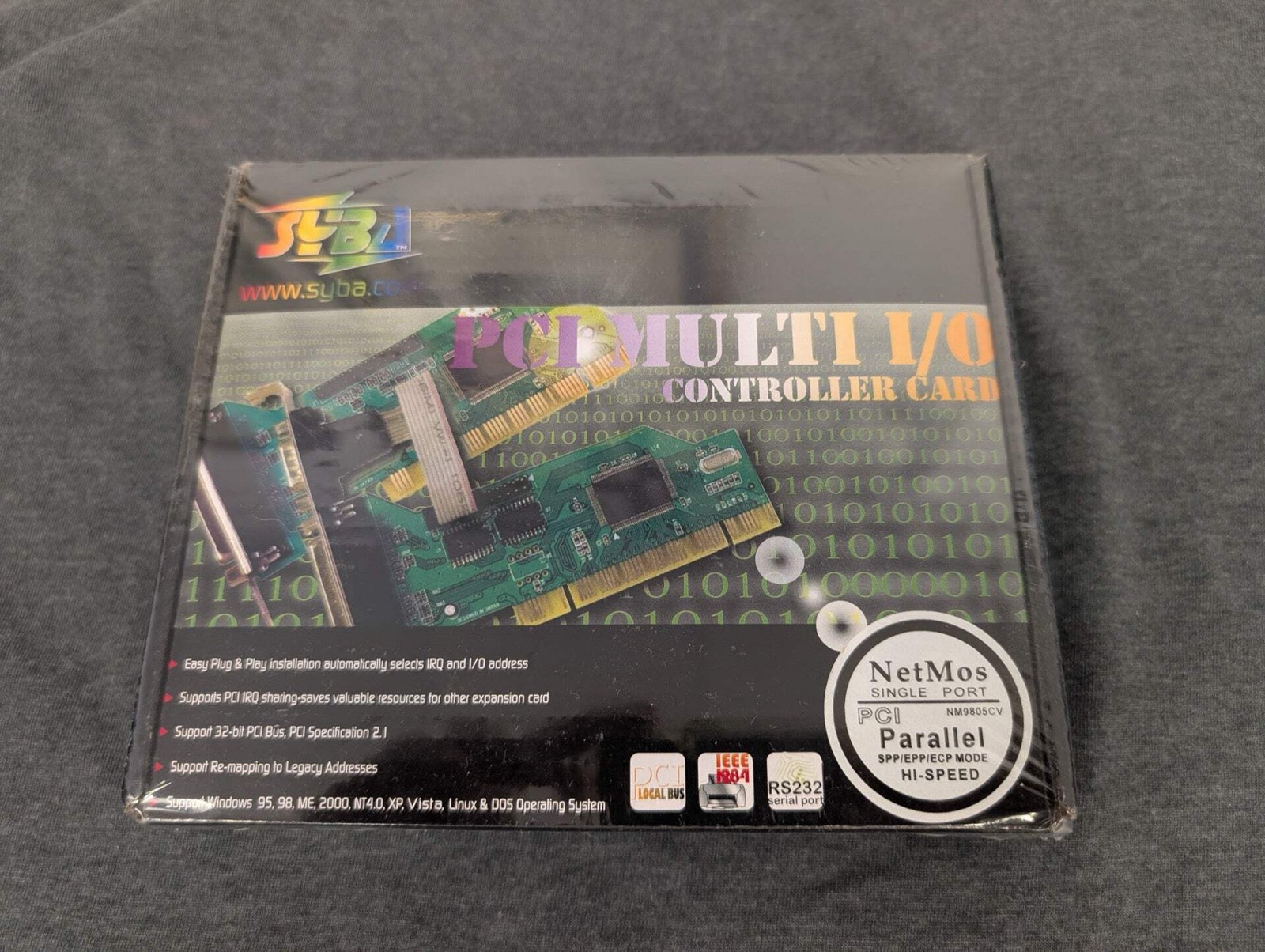 Syba PCI Multi I/O Controller Card Parallel & Serial Ports NetMos 9805CV Boxed