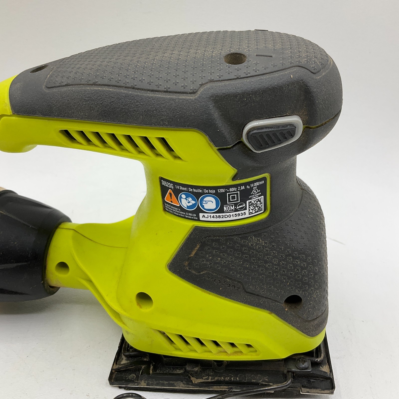Ryobi S652DG Corded 1/4 Sheet Sander with Case