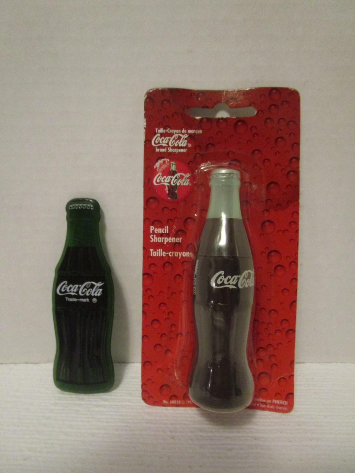 Coca Cola 4" Pencil Sharpener & Fun Fridge Coke Bottle 4" Magnet Set of 2 NEW