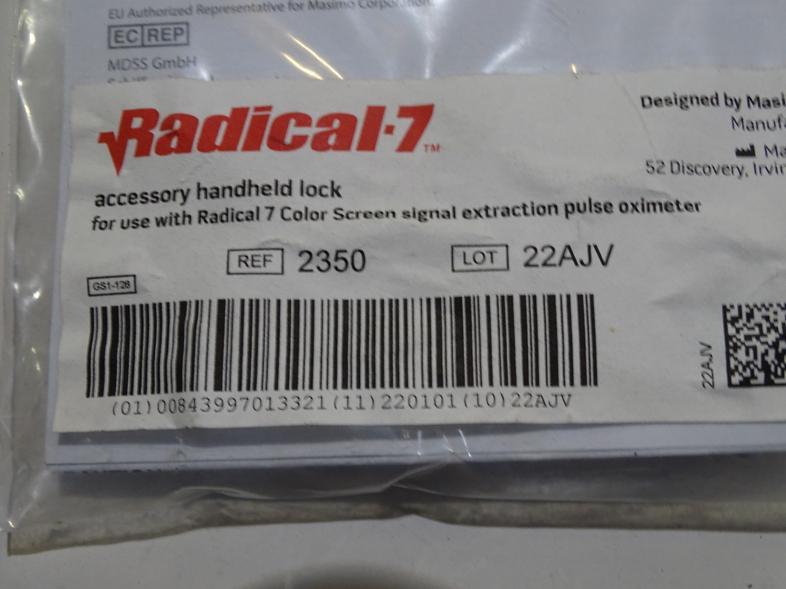 Masimo Radical-7 Accessory Handheld Lock Pulse Oximeter Latch REF 2350