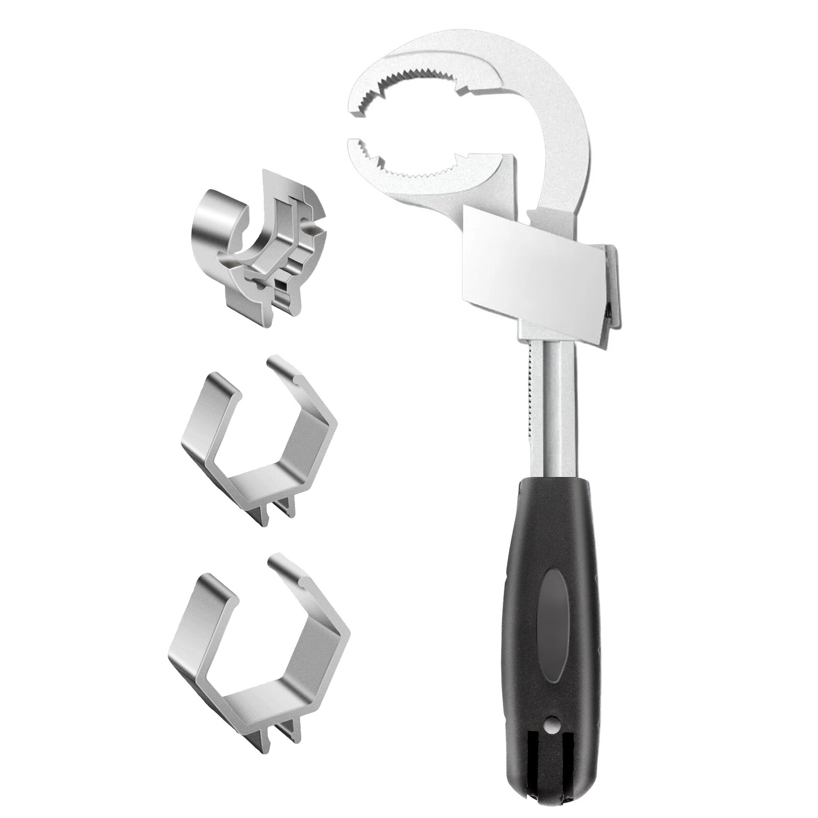 Universal Double-Ended Adjustable Wrench 80mm Crescent Wrench for Plumbing Sink