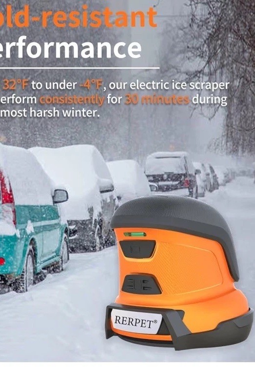Electric Ice Scraper Car Windshield, Cordless Portable Handheld USB Rechargeable