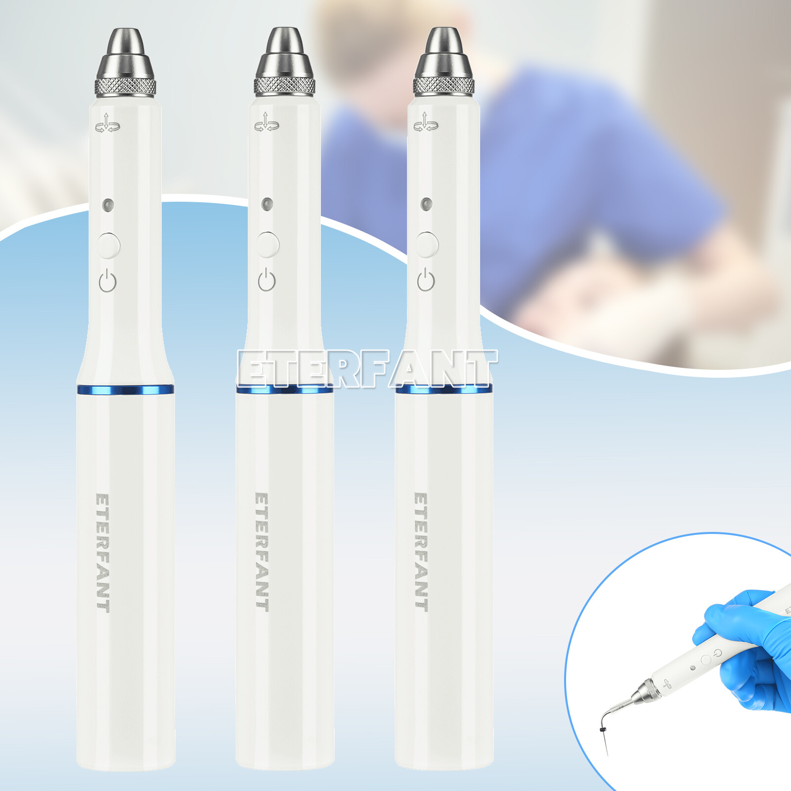 ETERFANT Dental Gutta Percha Obturation System Endo Heated Pen+2xTips white