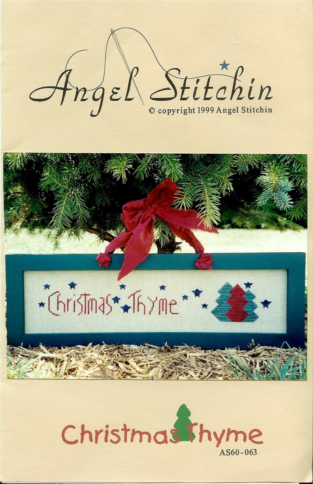 Angel Stitchin Christmas Thyme Cross Stitch Pattern Chart Only AS60-063