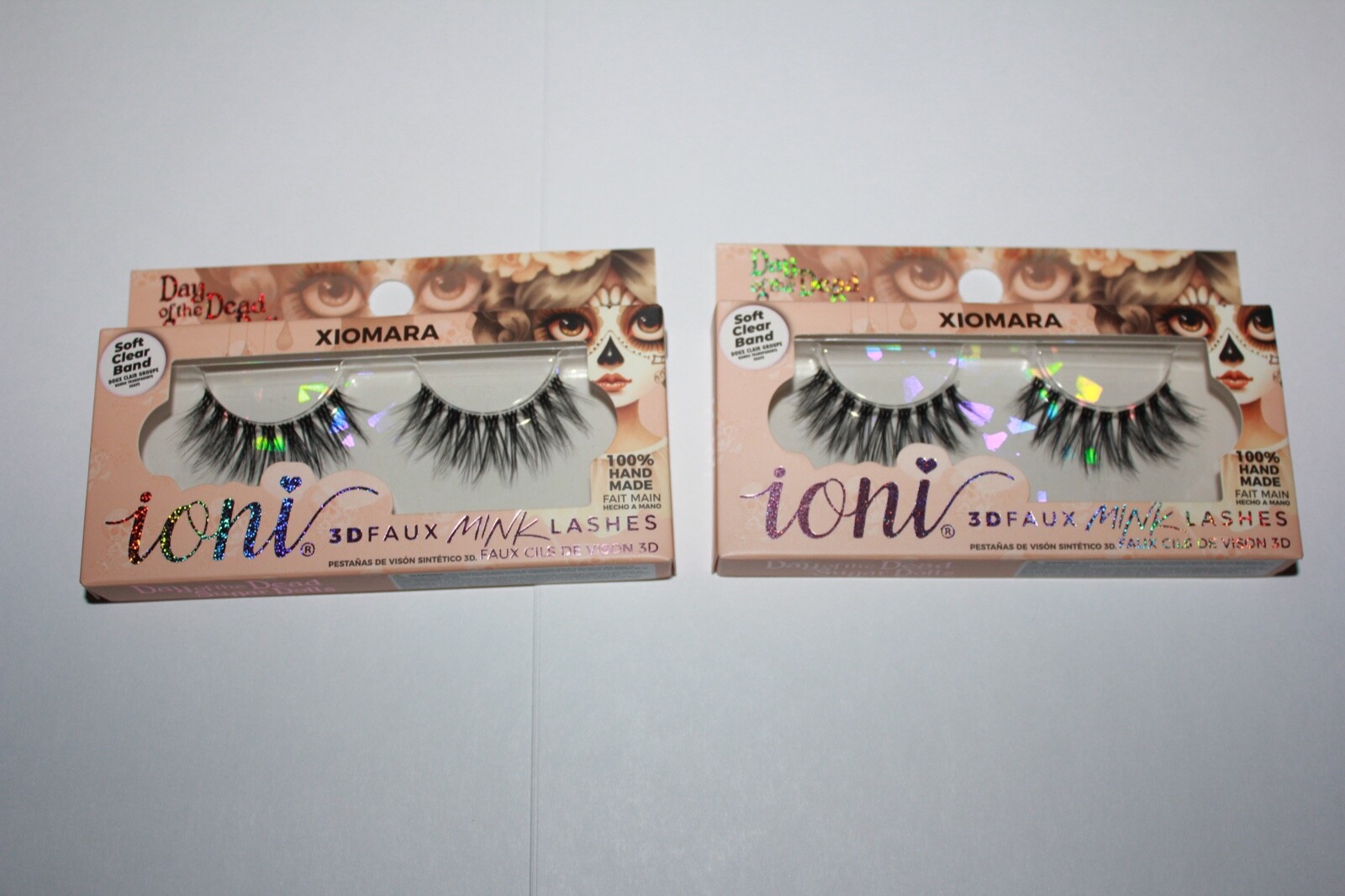 Ioni 3D Faux Mink Lashes Day Of The Dead Sugar Dolls Xiomara Lot Of 2 In Box