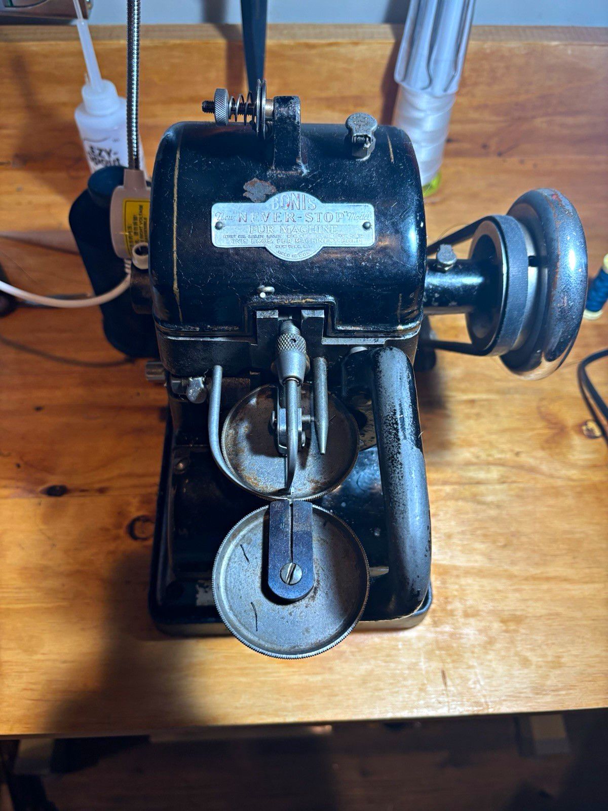 Bonis Bros Never-Stop Electric Household Sewing Machine Head Hand Crank N5273