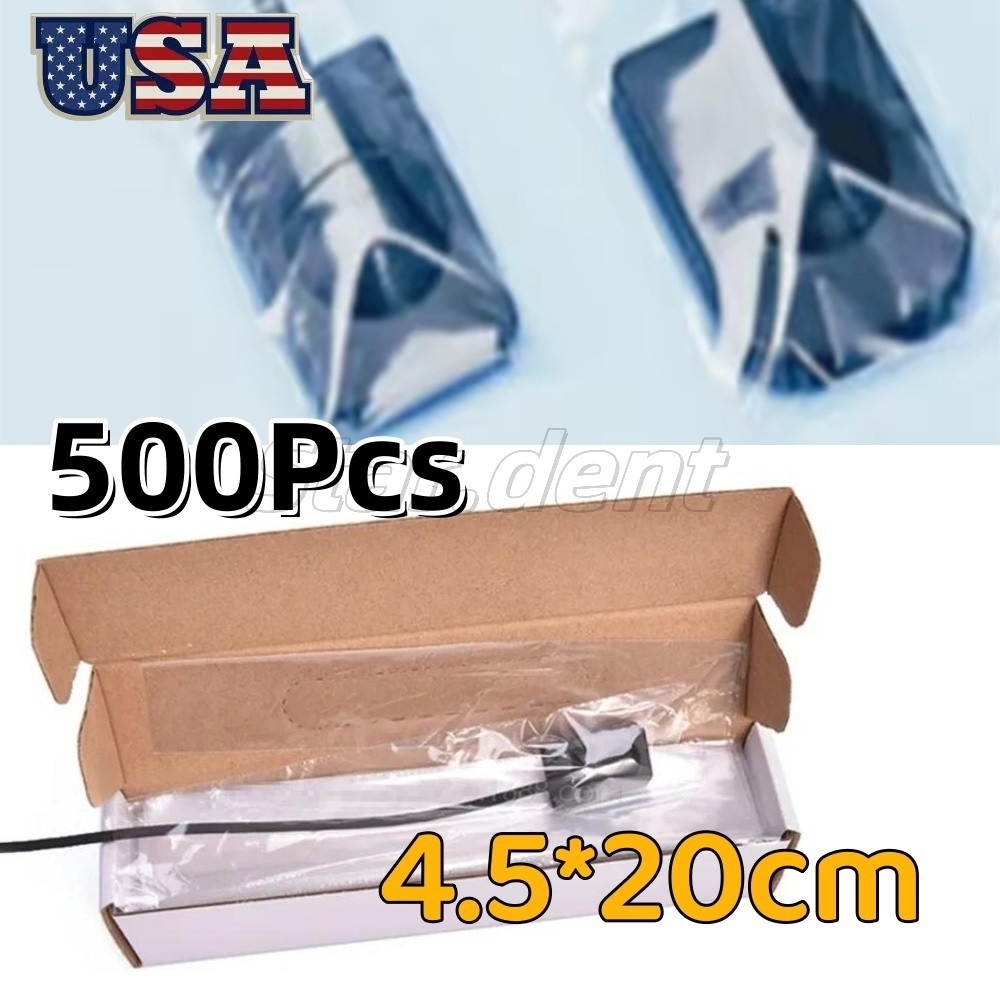 Disposable Dental X-Ray Sensor Protector Plastic Mouth Mirror Sleeves 4.5*20cm