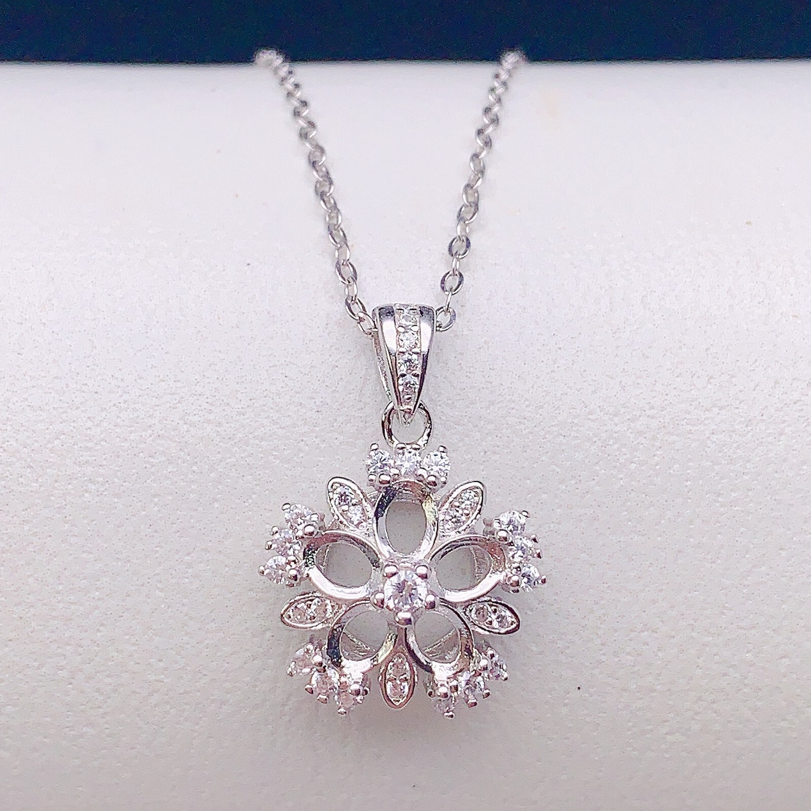 Silver 925 pendant empty setting, DIY blank setting YD94