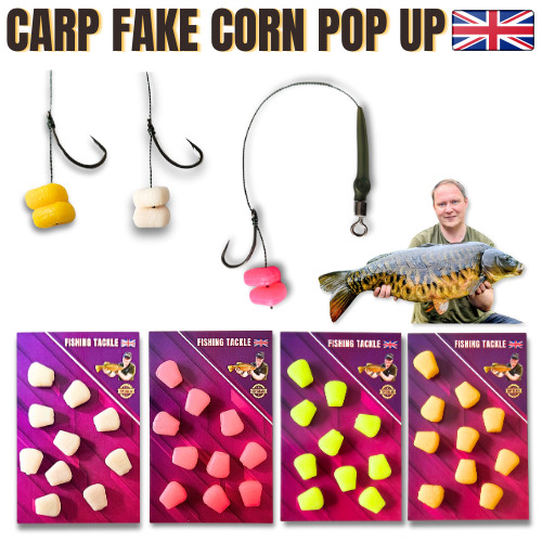 Fake Corn Bait Yellow Pop Up Sweetcorn Carp Fishing Tackle - FREE UK POSTAGE!
